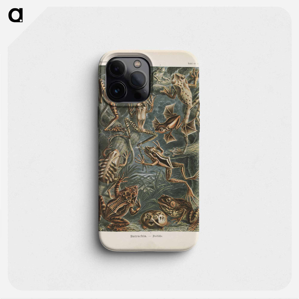 Frogs illustration from Kunstformen der Natur - エルンスト ヘッケル Phone Case.
