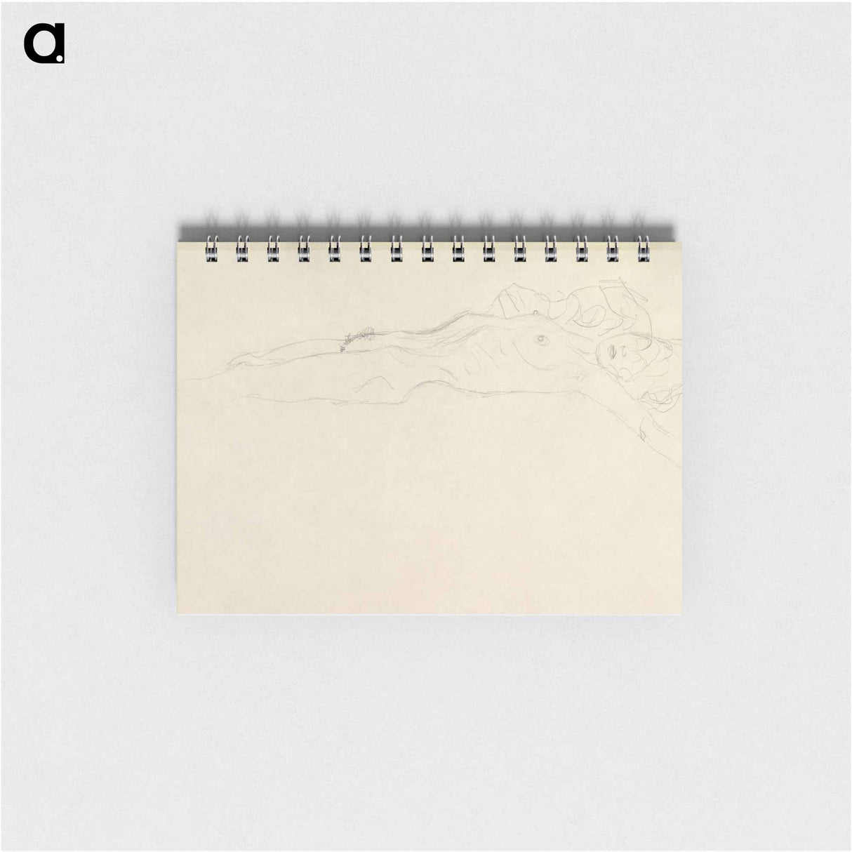 Reclining Nude with Outstretched Left Arm - グスタフ クリムト Memo.