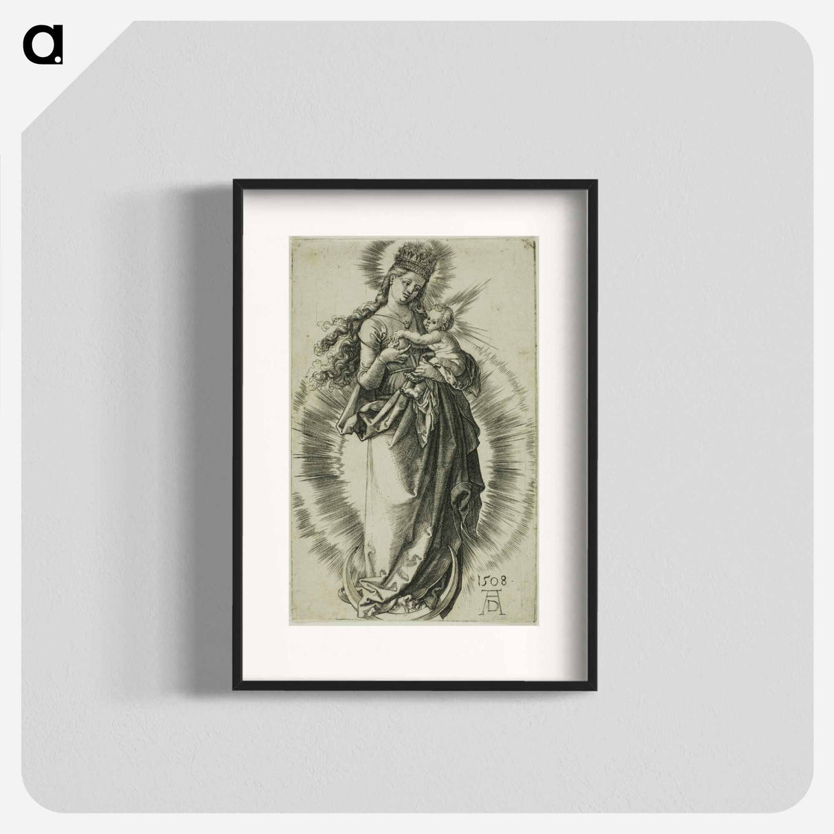 The Virgin on the Crescent with a Crown of Stars - アルブレヒト デューラー Poster.