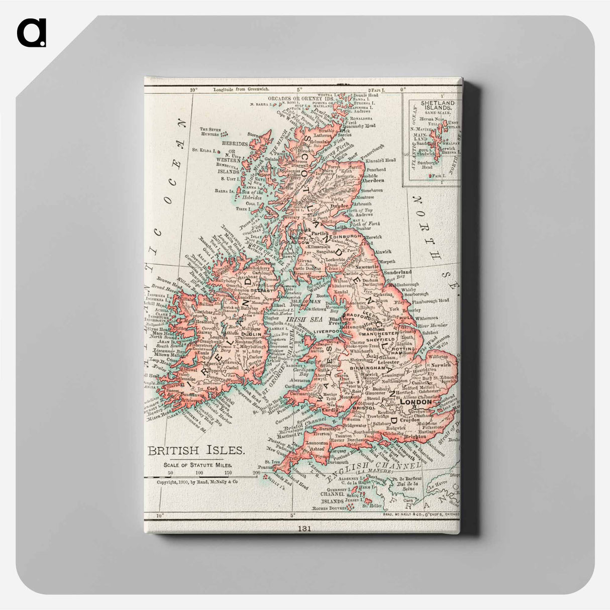 Universal Atlas of the World - アンティーク地図 Canvas.