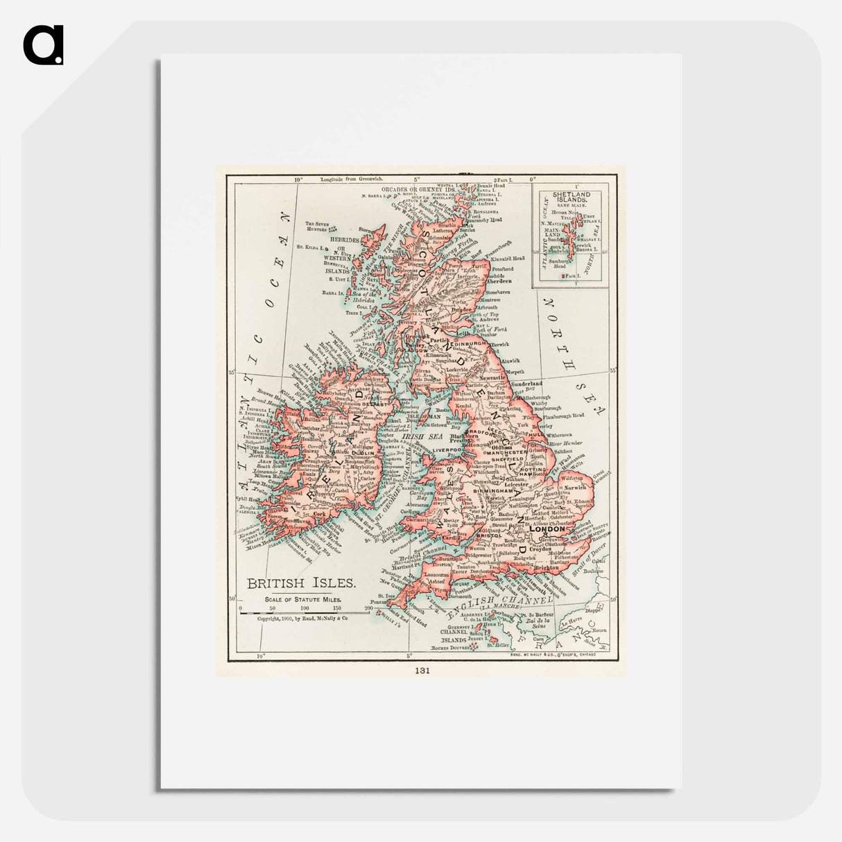 Universal Atlas of the World - アンティーク地図 Poster.