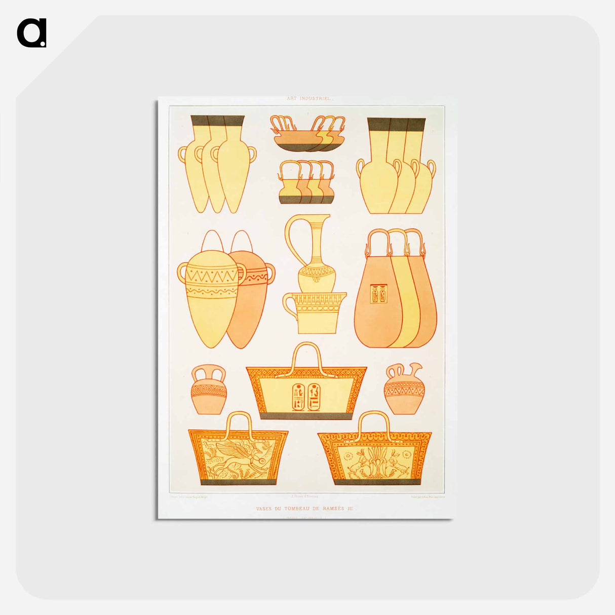 アートポストカード-Vases from the Tomb of Ramses III
- エジプト美術史 Postcard.