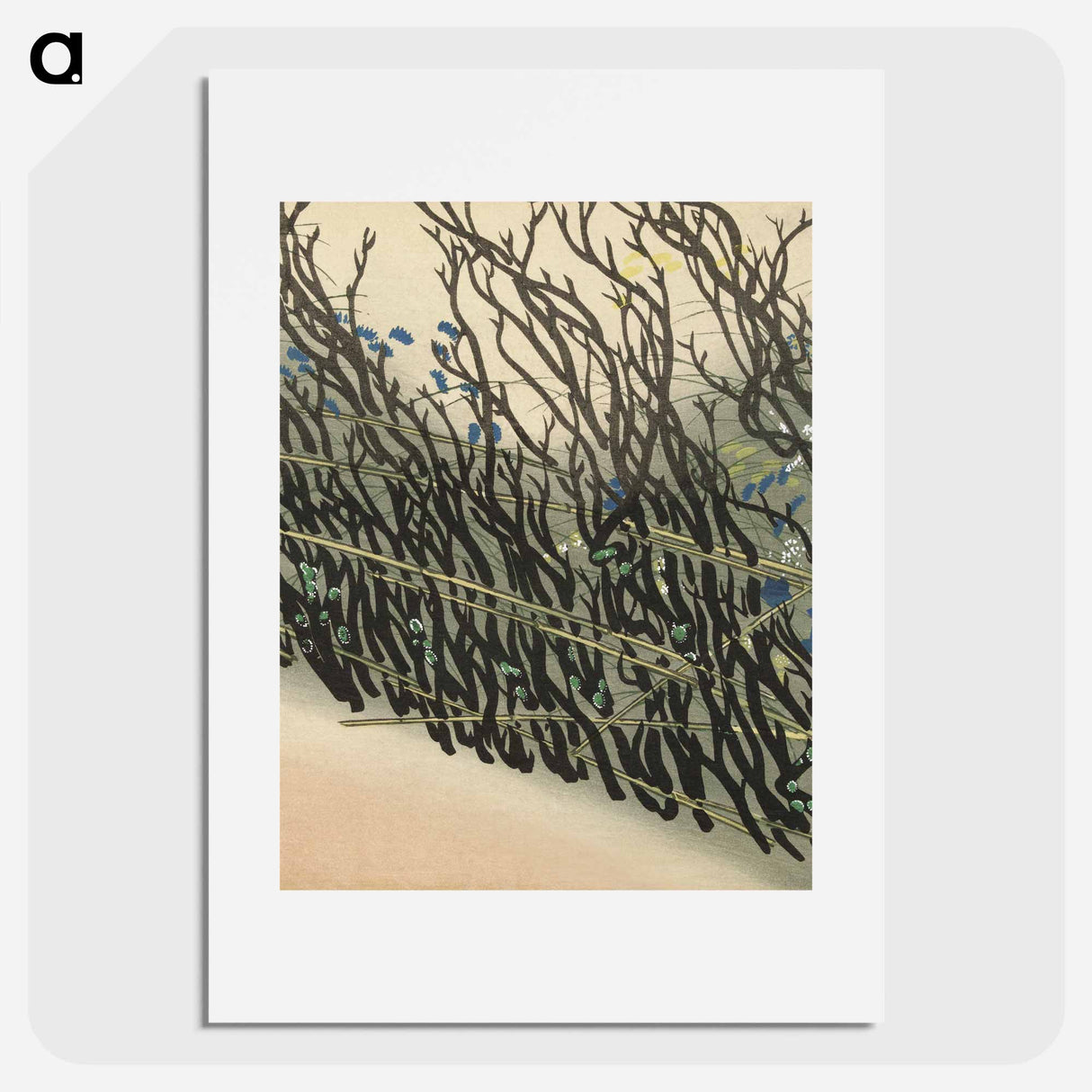 Hedge from Momoyogusa–Flowers of a Hundred Generations - 神坂 雪佳 Poster.