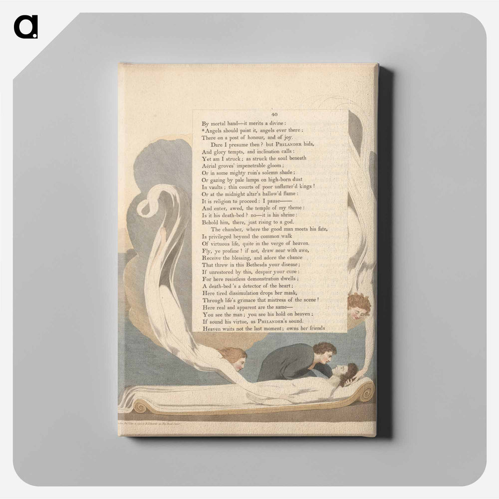 Young's Night Thoughts, Page 40, Angels Should Paint It, Angels Ever There - William Blake Canvas.