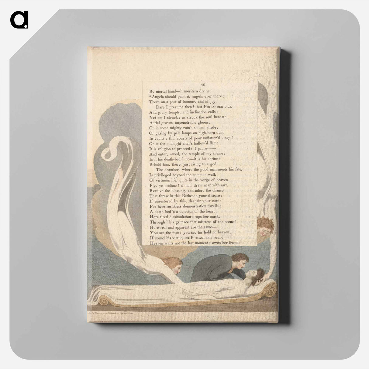 Young's Night Thoughts, Page 40, Angels Should Paint It, Angels Ever There - William Blake Canvas.