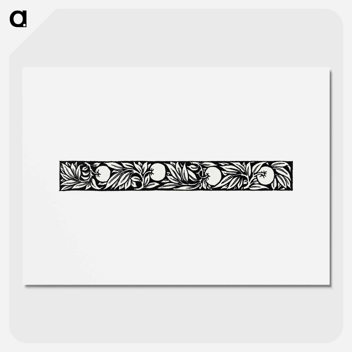 アートポスター-Love is Enough–Narrow Band of Ornament with Apples and Foliage - ウィリアム モリス Poster.
