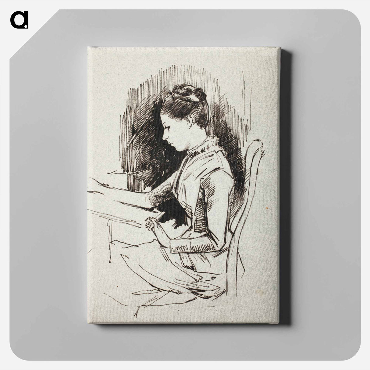 Annie Edelfelt, taiteilijan sisar - アルバート エーデルフェルト Canvas.