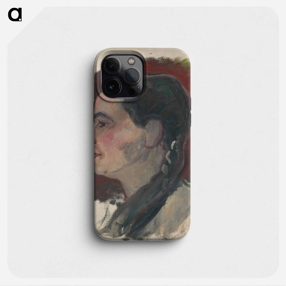 Portrait of a young woman with a braid - アーノルド ピーター ワイズ クビンチャン Phone Case.
