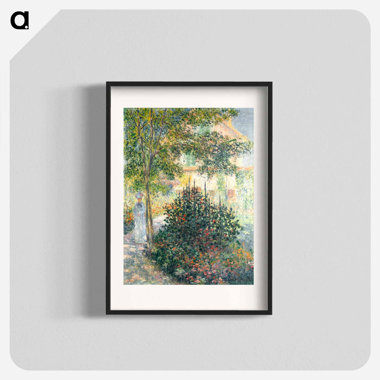 アートポスター-Camille Monet in the Garden at Argenteuil - クロード モネ Poster.