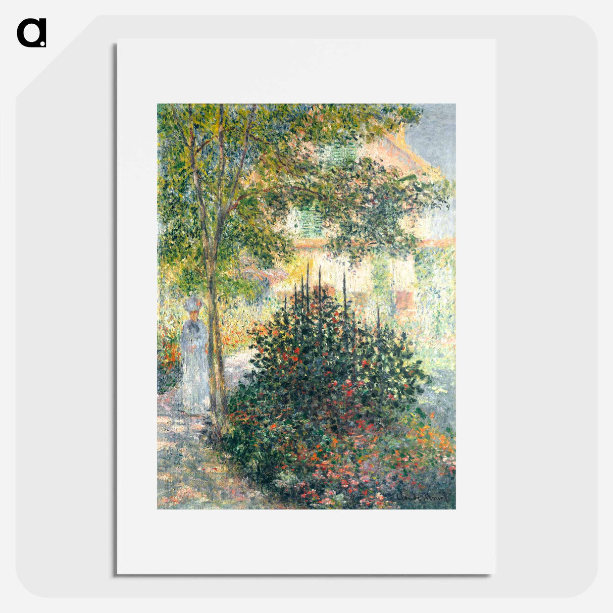 アートポスター-Camille Monet in the Garden at Argenteuil - クロード モネ Poster.