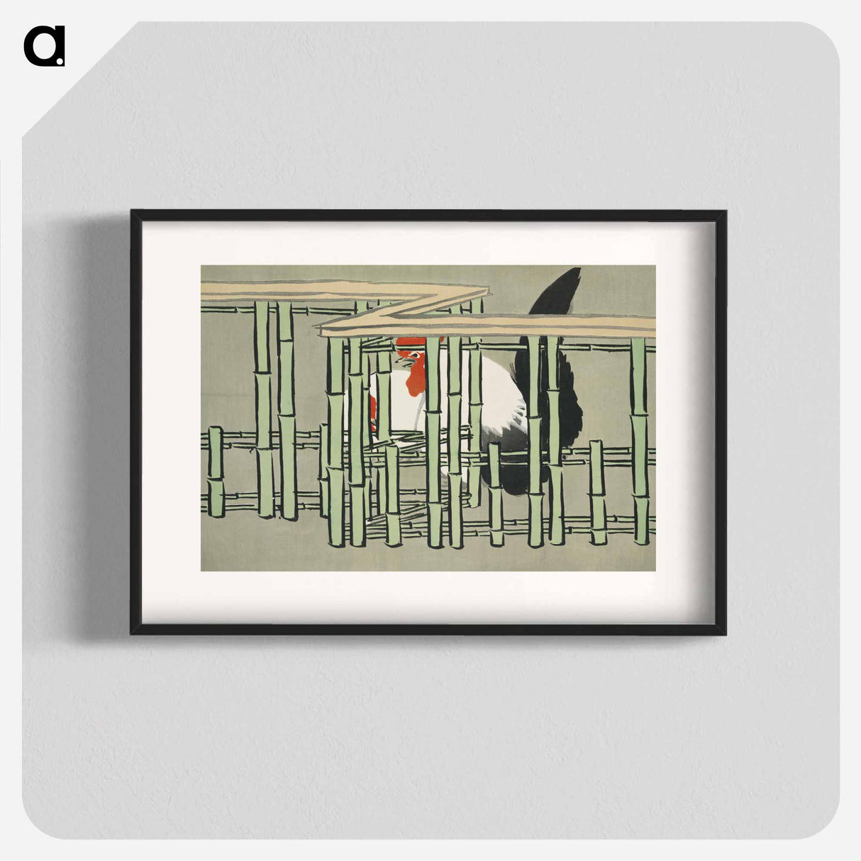 Roosters from Momoyogusa–Flowers of a Hundred Generations - 神坂 雪佳 Poster.