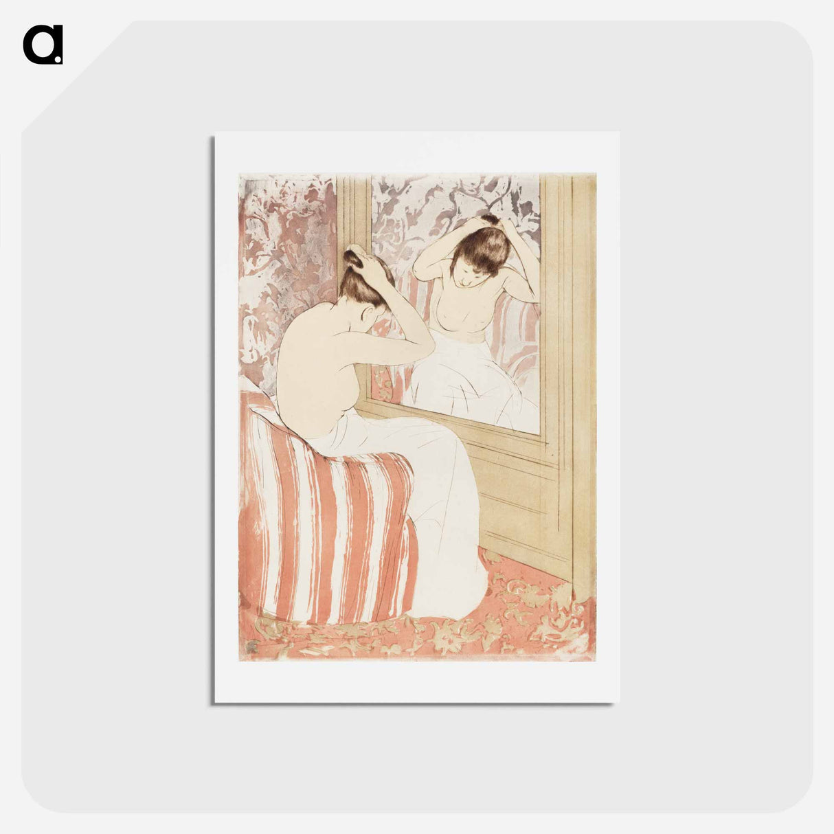 アートポストカード-The Coiffure - メアリー カサット Postcard.