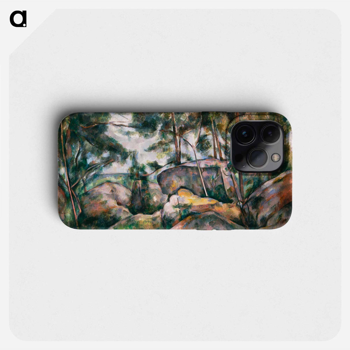 Rocks in the Forest - Paul Cezanne Phone Case.