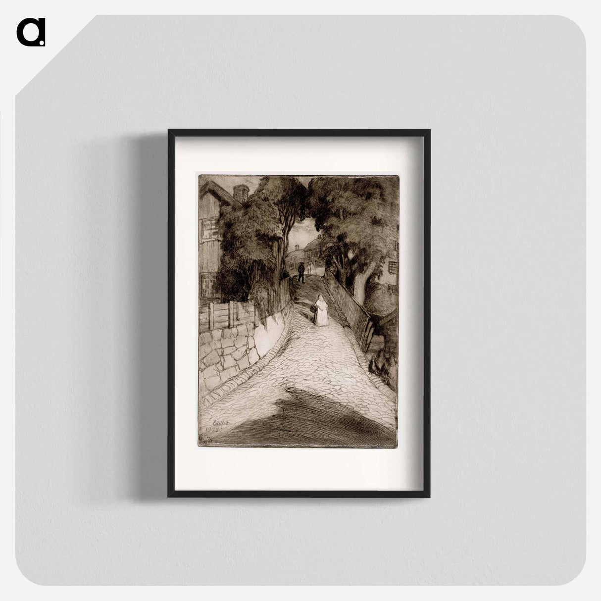 Street in porvoo - アルバート エーデルフェルト Poster.