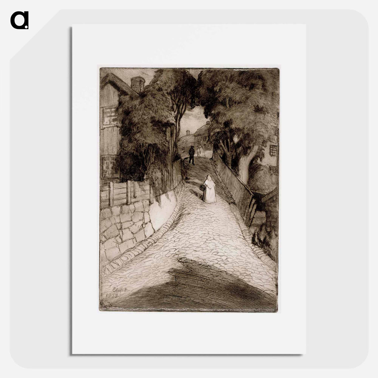 Street in porvoo - アルバート エーデルフェルト Poster.