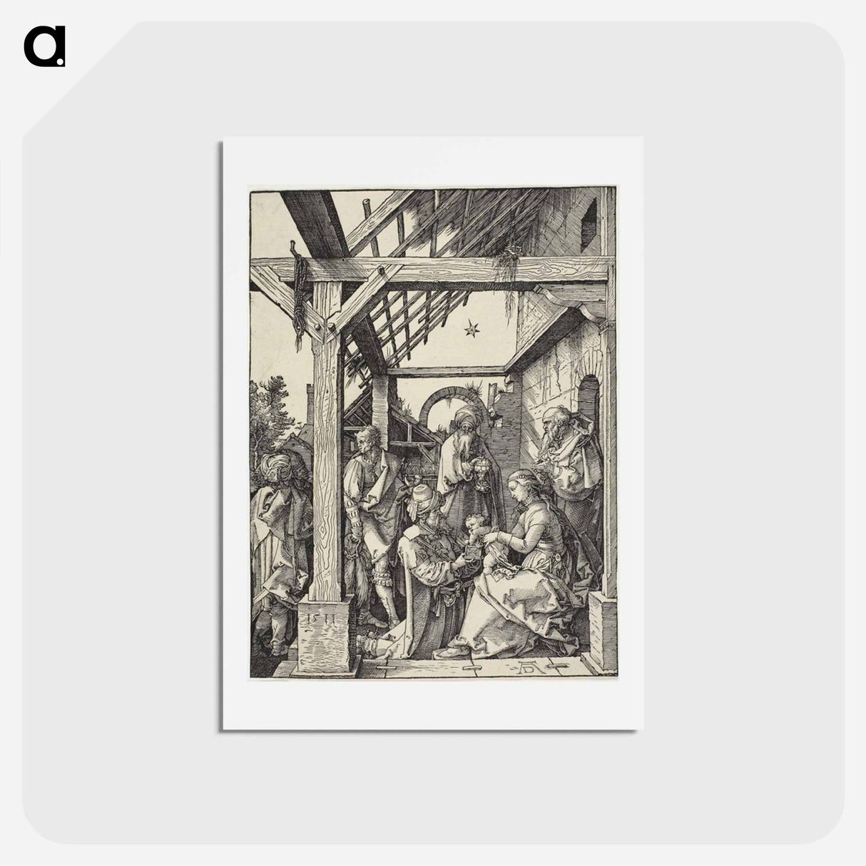 The Adoration of the Magi - アルブレヒト デューラー Postcard.