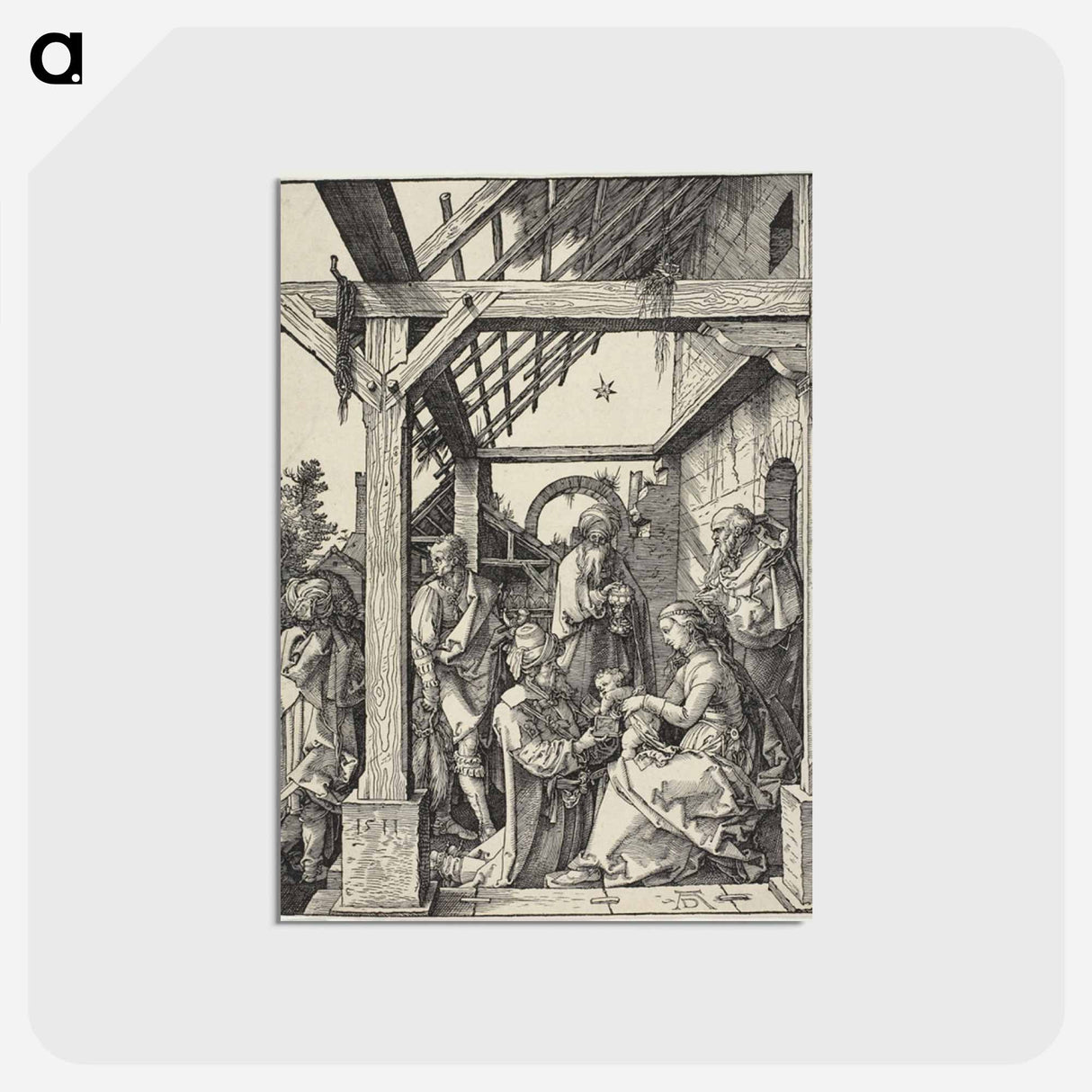 The Adoration of the Magi - アルブレヒト デューラー Postcard.