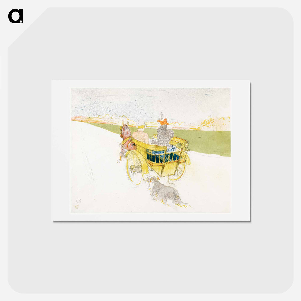 アートポストカード-La partie de campagne - アンリ ド トゥールーズ ロートレック Postcard.