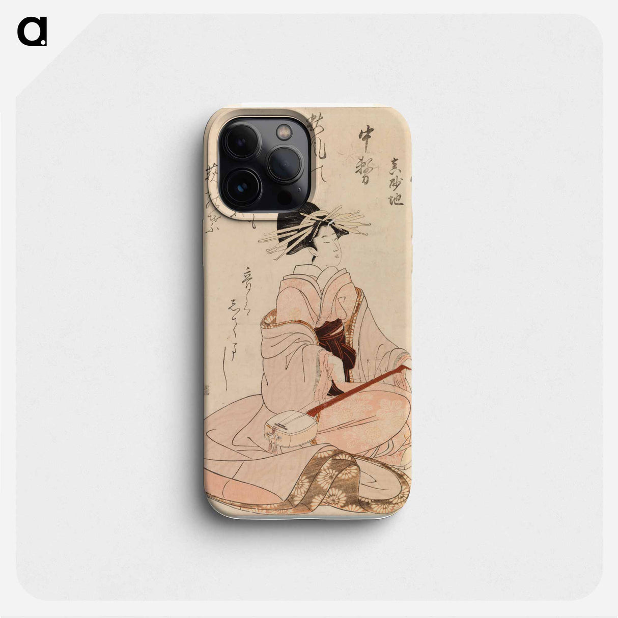 Courtesan with a shamisen - 喜多川 歌麿 Phone Case.