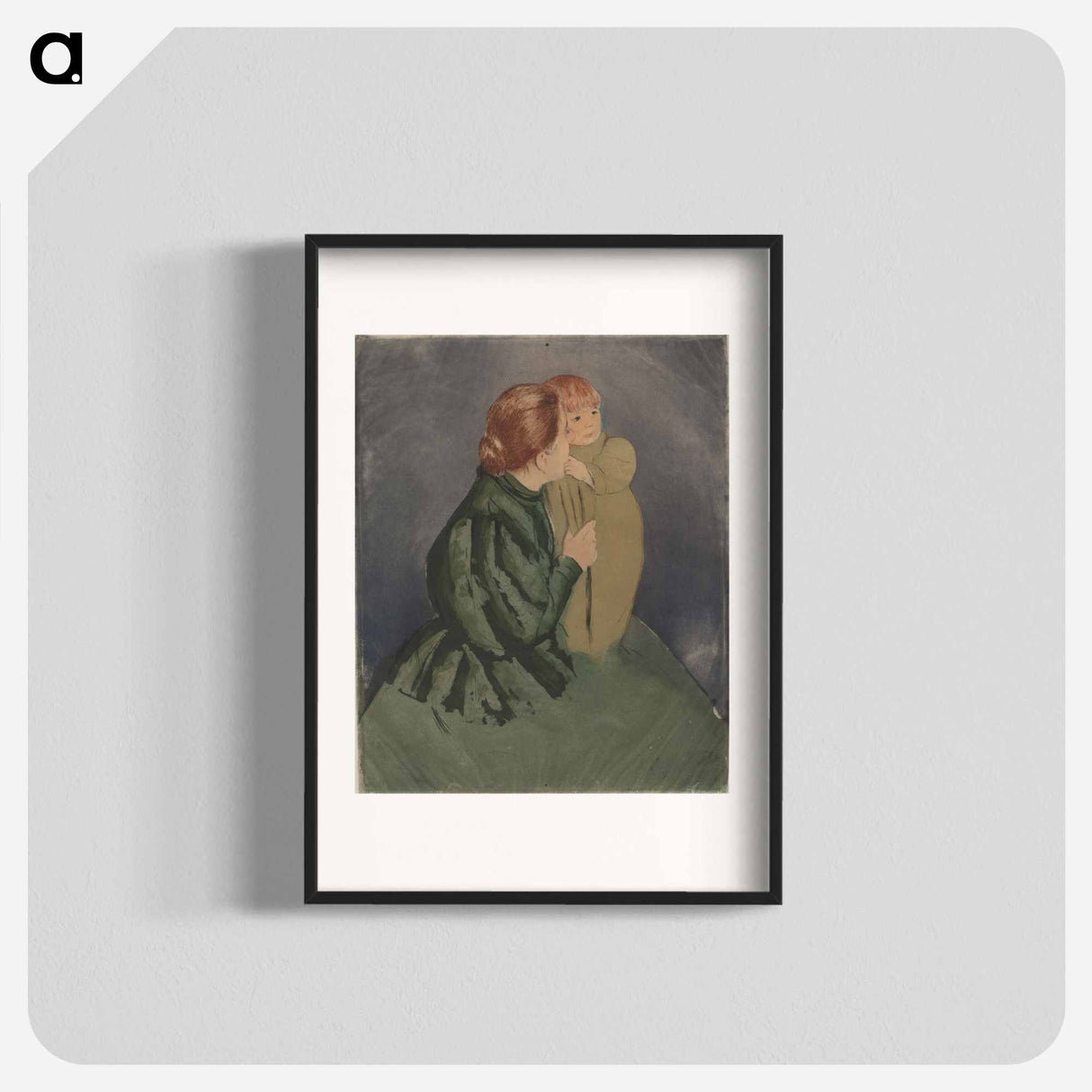 アートポスター-Peasant Mother and Child - メアリー カサット Poster.