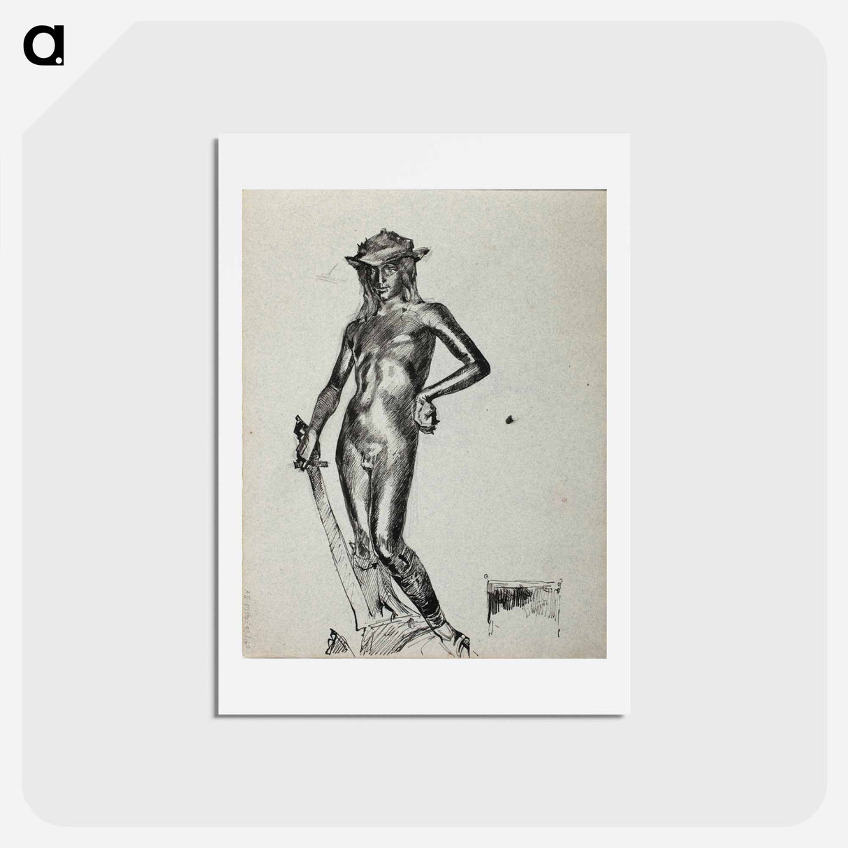 Donatellon david -veistos - アルバート エーデルフェルト Postcard.