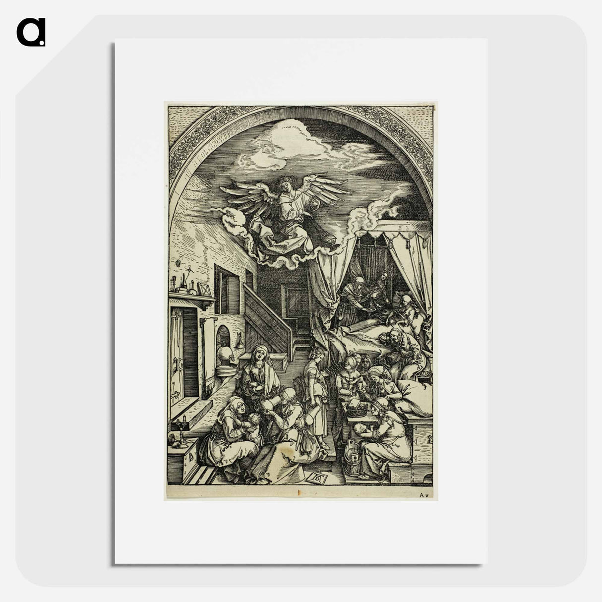 The Birth of the Virgin - アルブレヒト デューラー Poster.