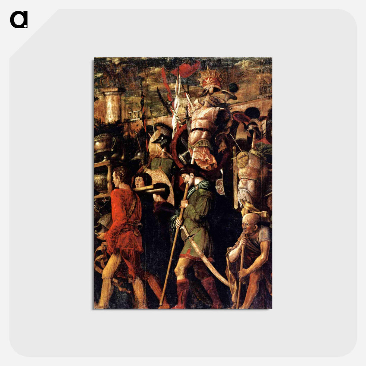 Holders of currencies and gold jewelry, trophies royal armor - アンドレア マンテーニャ Postcard.