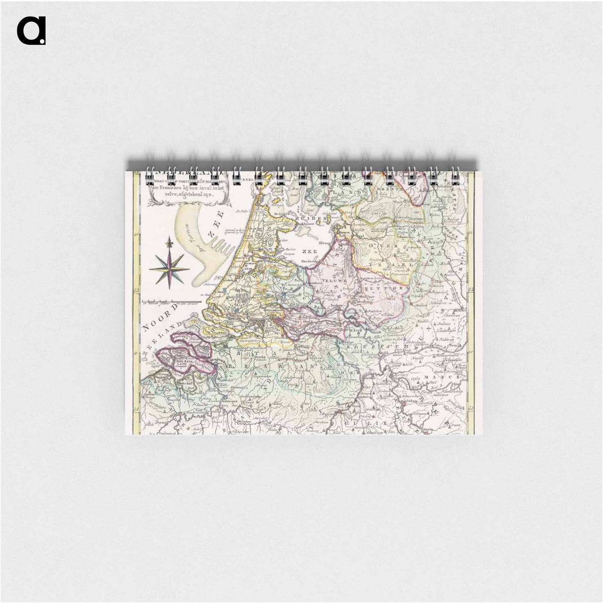 Kaart van Nederland met de marsroutes van het Franse leger - アンティーク地図 Memo.