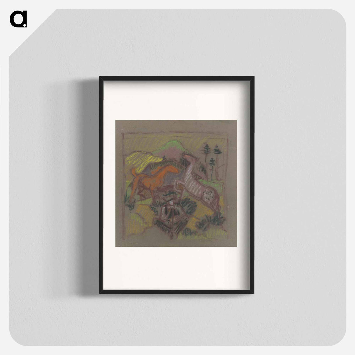 Horses in a pasture - アーノルド ピーター ワイズ クビンチャン Poster.