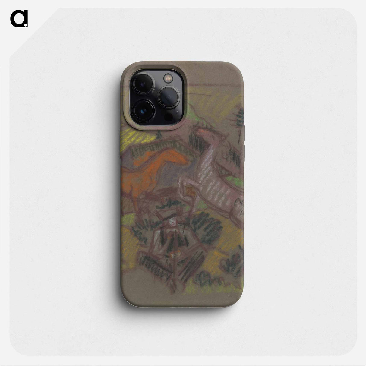Horses in a pasture - アーノルド ピーター ワイズ クビンチャン Phone Case.