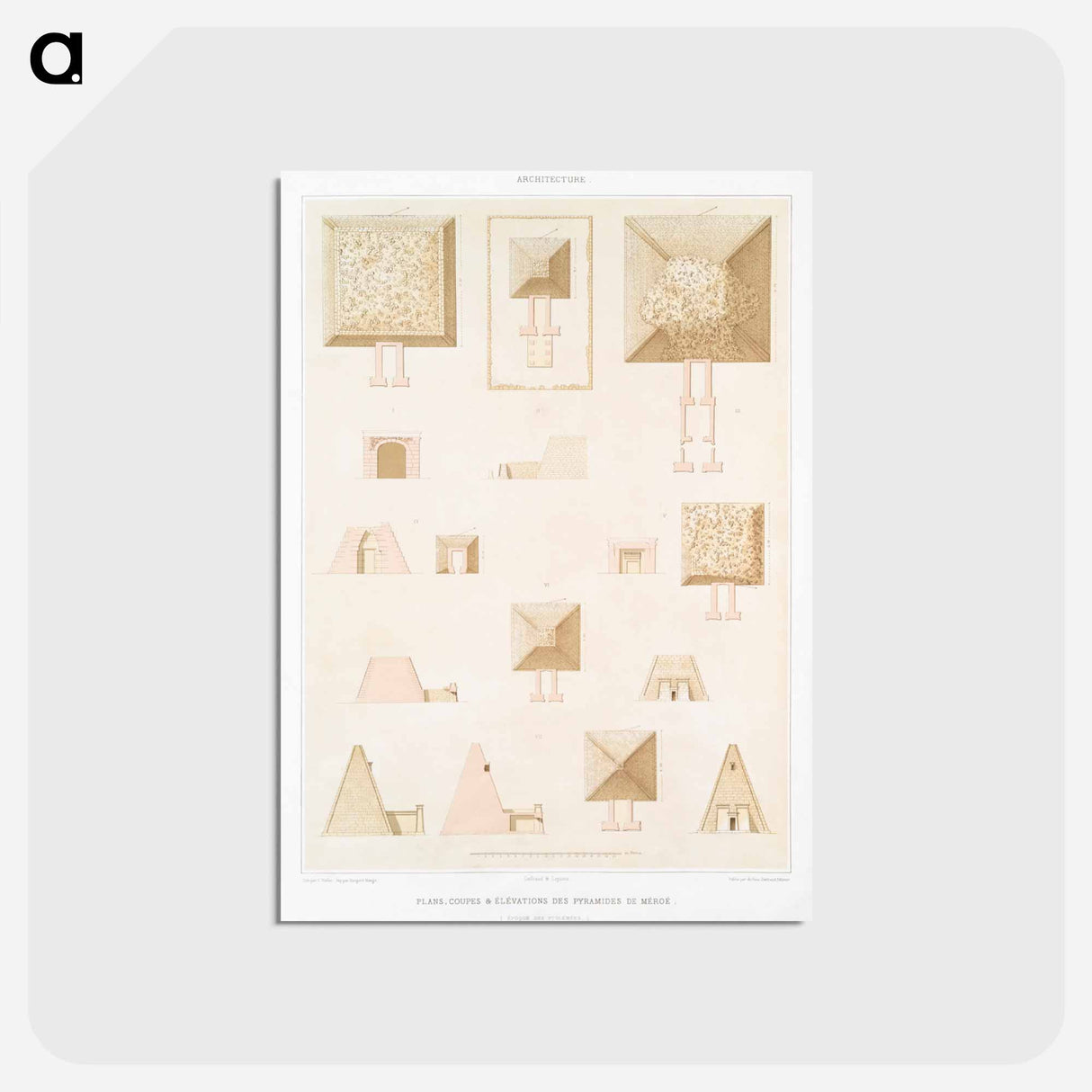 アートポストカード-Pyramids of Meroe
- エジプト美術史 Postcard.