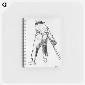 Sketch of moving farmer - ジャン フランソワ ミレー Memo.