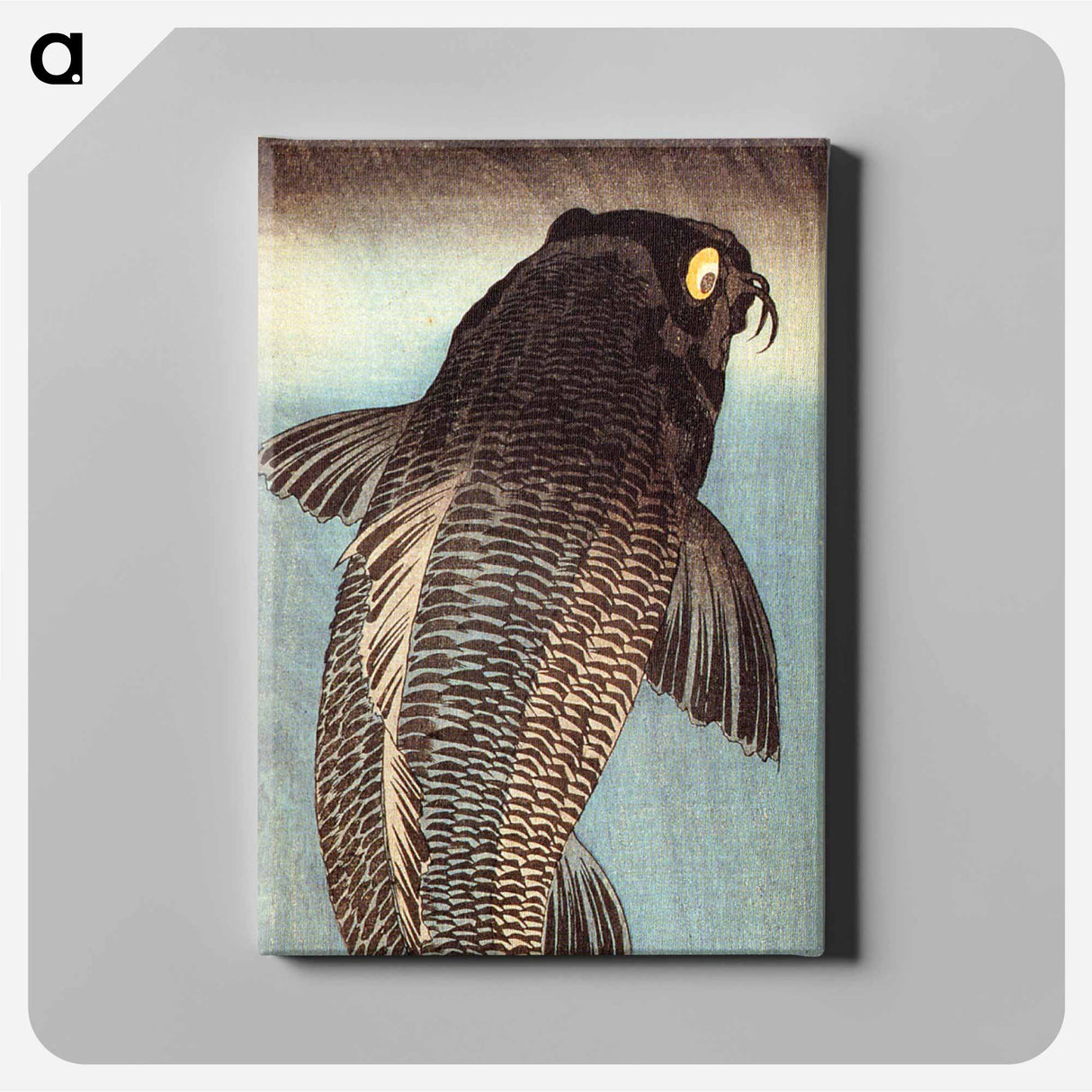 アートパネル-Black carp 1 - 歌川 国芳 Canvas.
