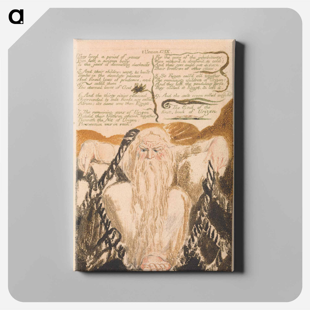 The First Book of Urizen, Plate 25 - William Blake Canvas.
