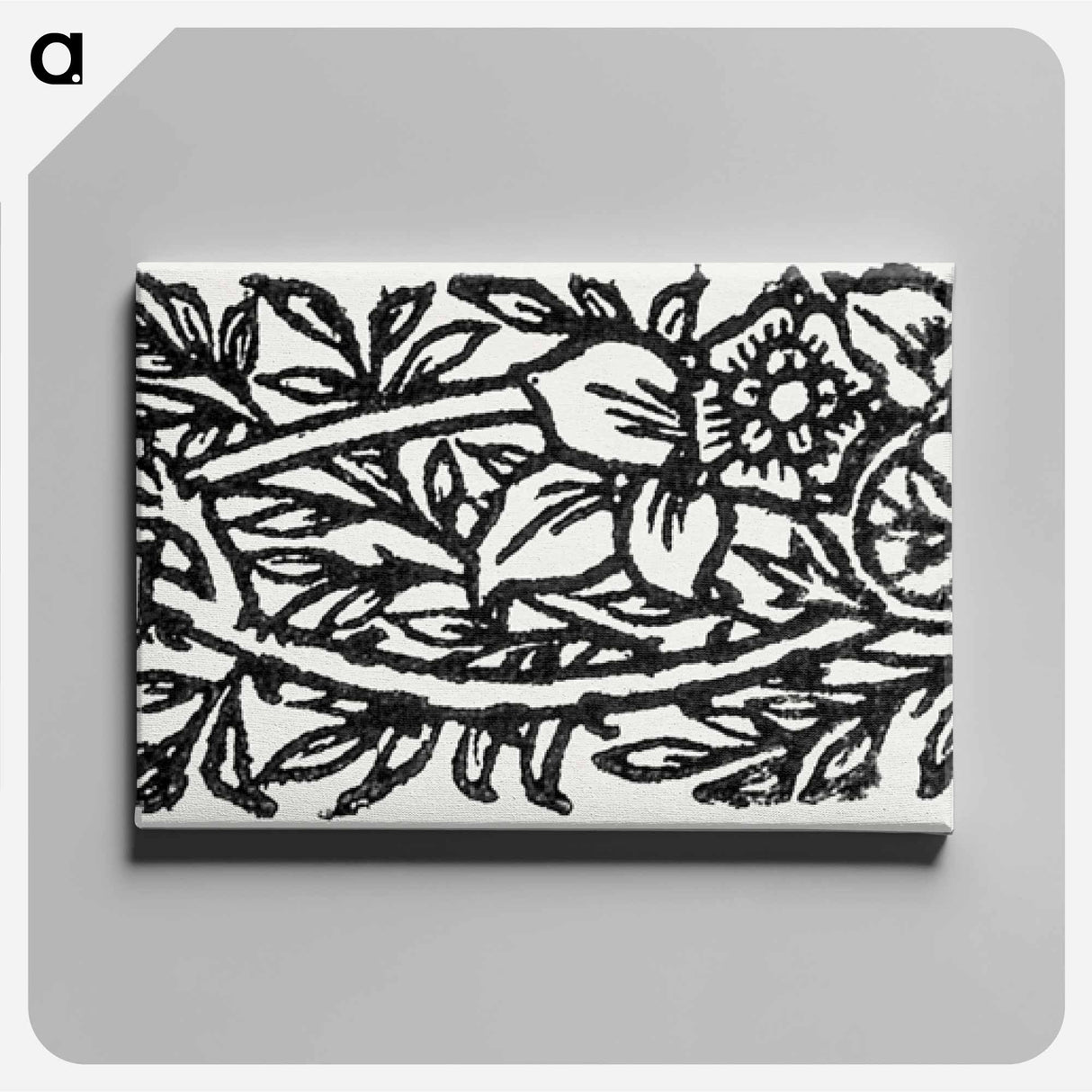 アートパネル-Love is Enough–Narrow Band of Ornament with Flowers and Foliage - ウィリアム モリス Canvas.