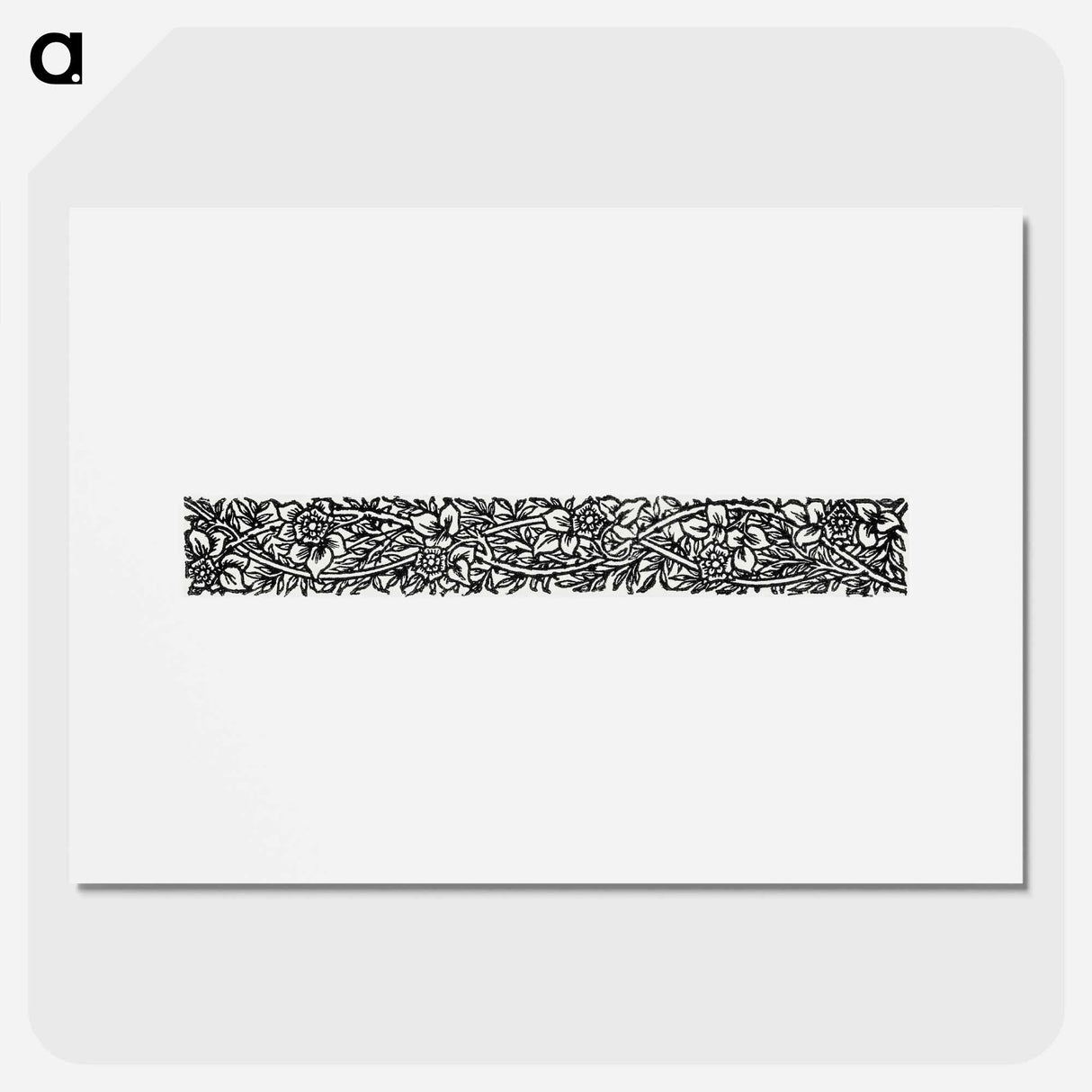 アートポスター-Love is Enough–Narrow Band of Ornament with Flowers and Foliage - ウィリアム モリス Poster.