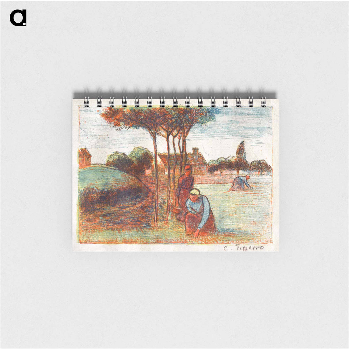 Peasant Women Weeding the Grass - カミーユ ピサロ Memo.