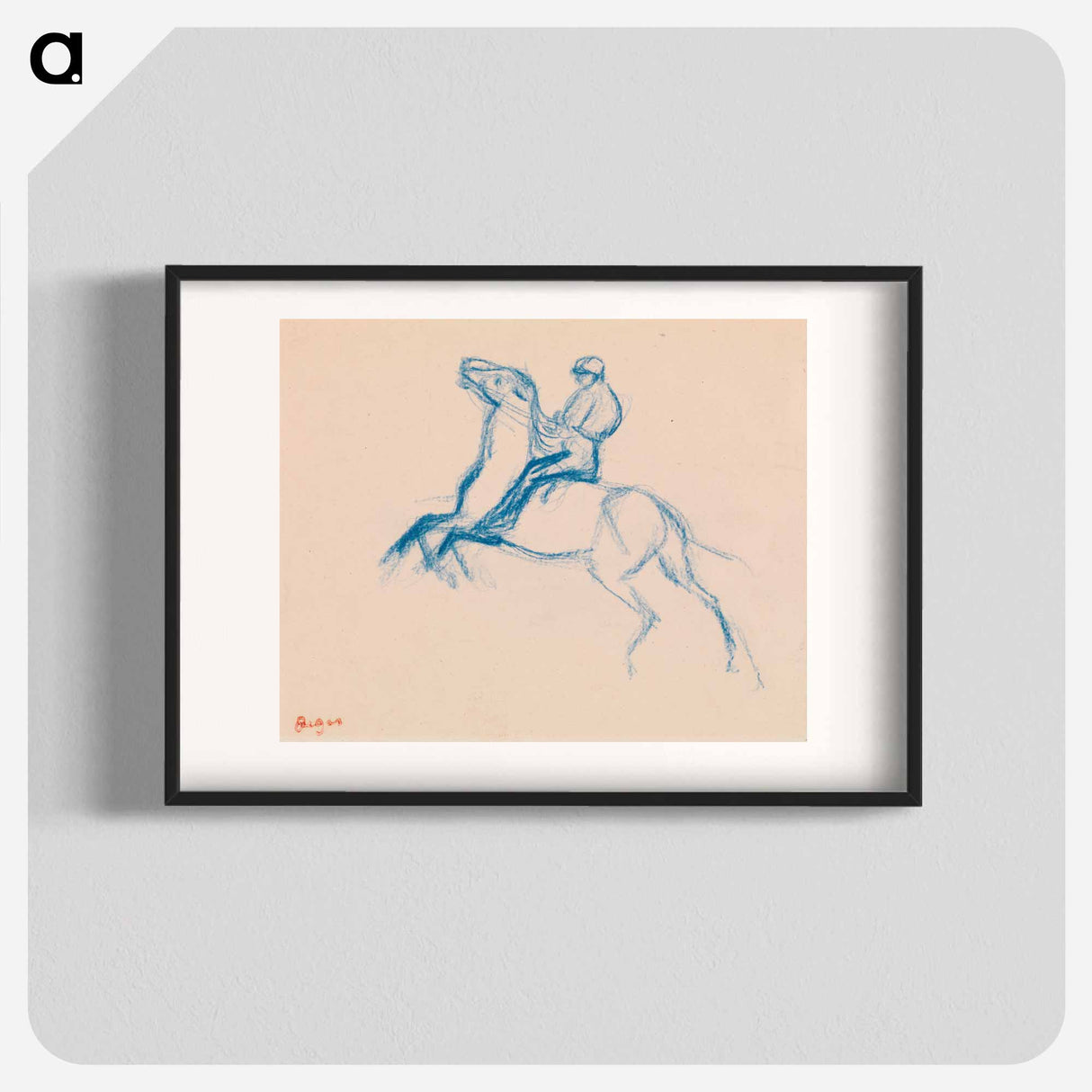 Jockey on Horse - Edgar Degas Poster.