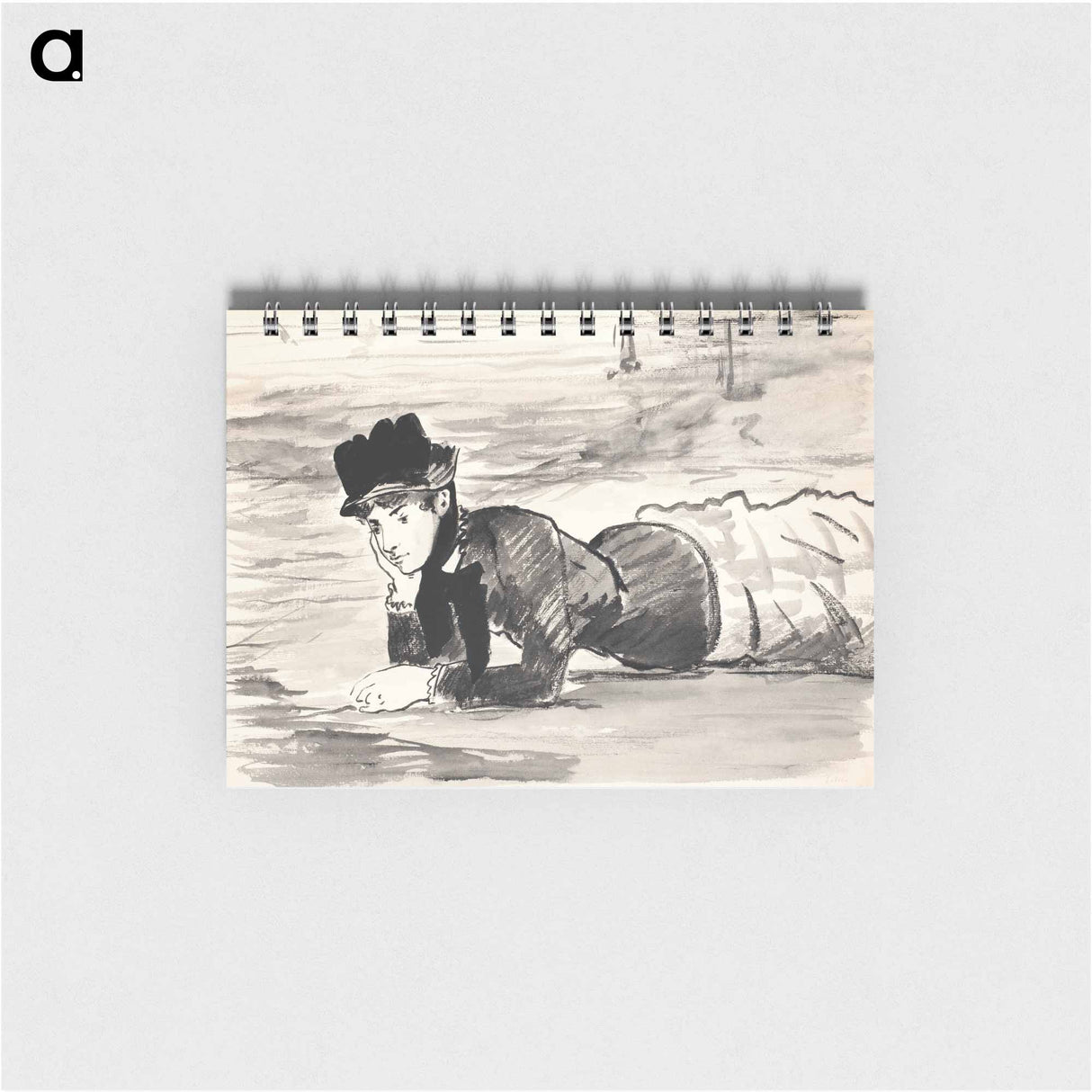Woman Lying on the Beach - エドゥアール マネ Memo.