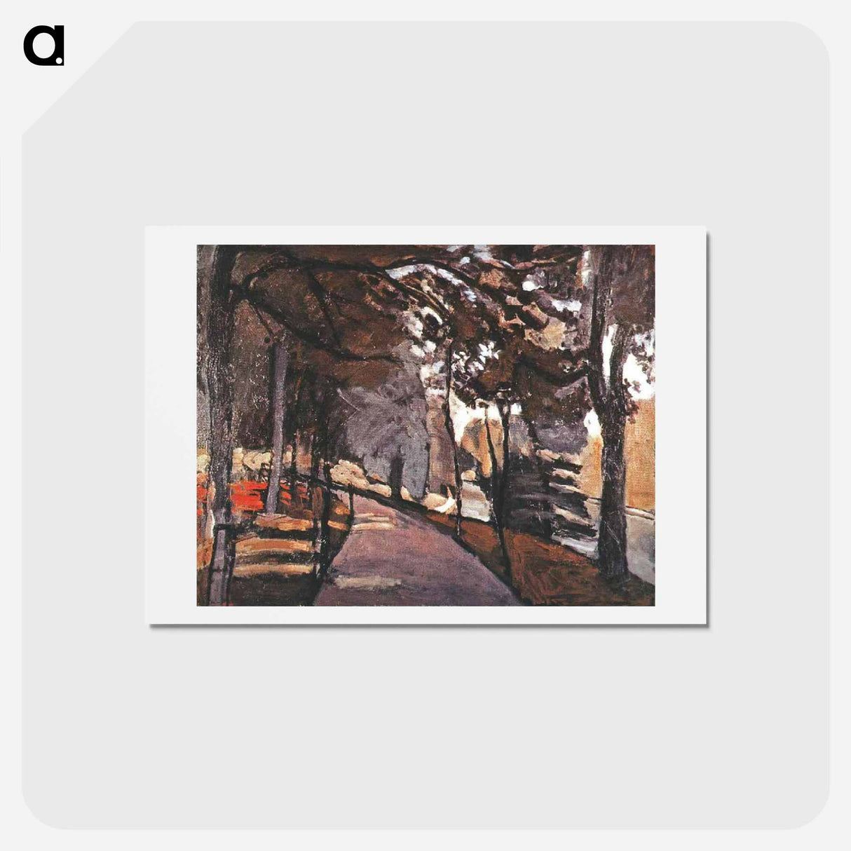 アートポストカード-The Path in the Bois De Boulogne - アンリ マティス Postcard.