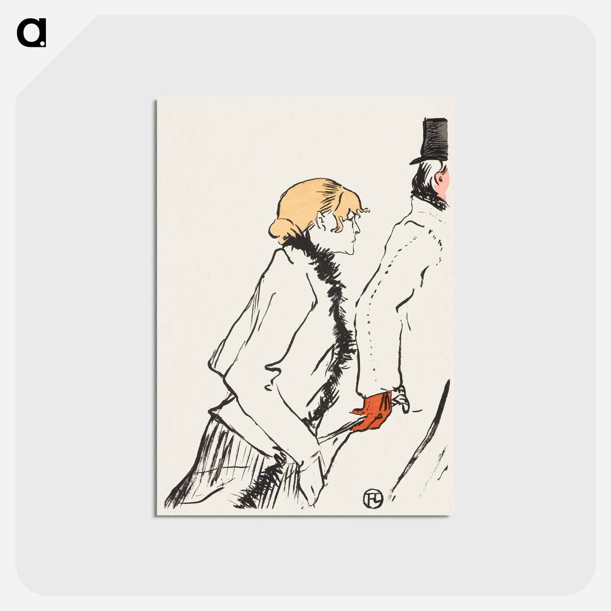 アートポストカード-La pauvre pierreuse - アンリ ド トゥールーズ ロートレック Postcard.