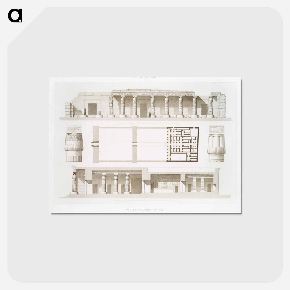 アートポストカード-Menephtehum Temple
- エジプト美術史 Postcard.