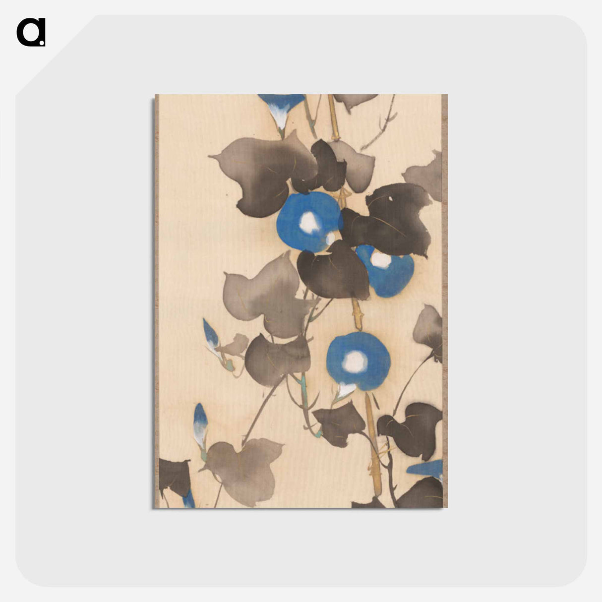 アートポストカード-Morning Glories - 神坂 雪佳 Postcard.