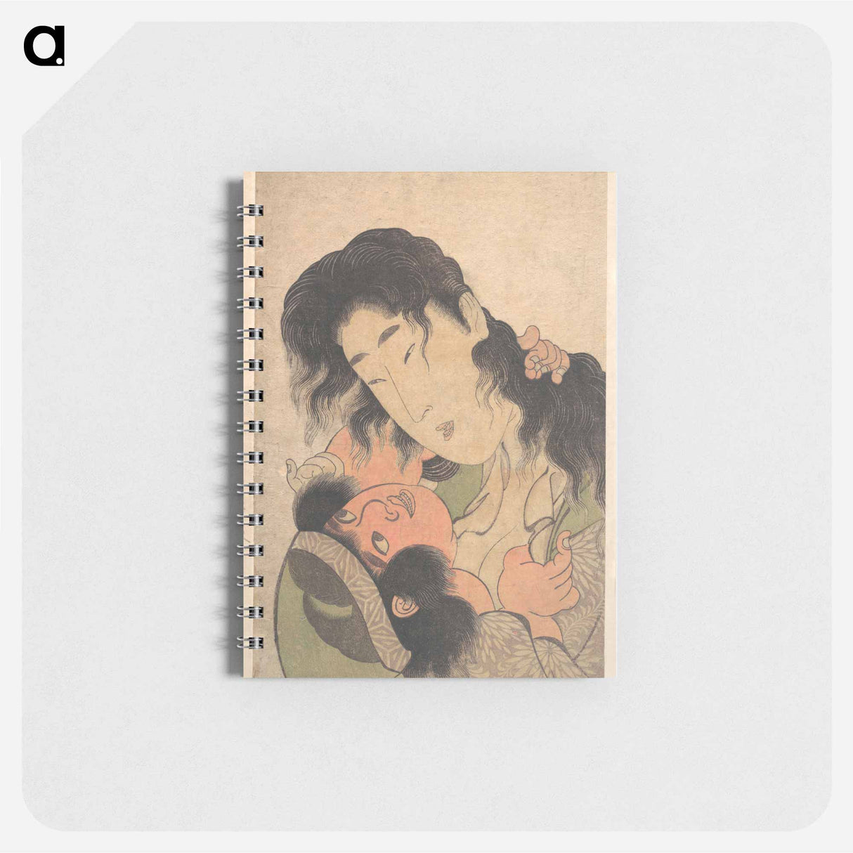 Yamauba Playing with the Young Kintoki - 喜多川 歌麿 Memo.