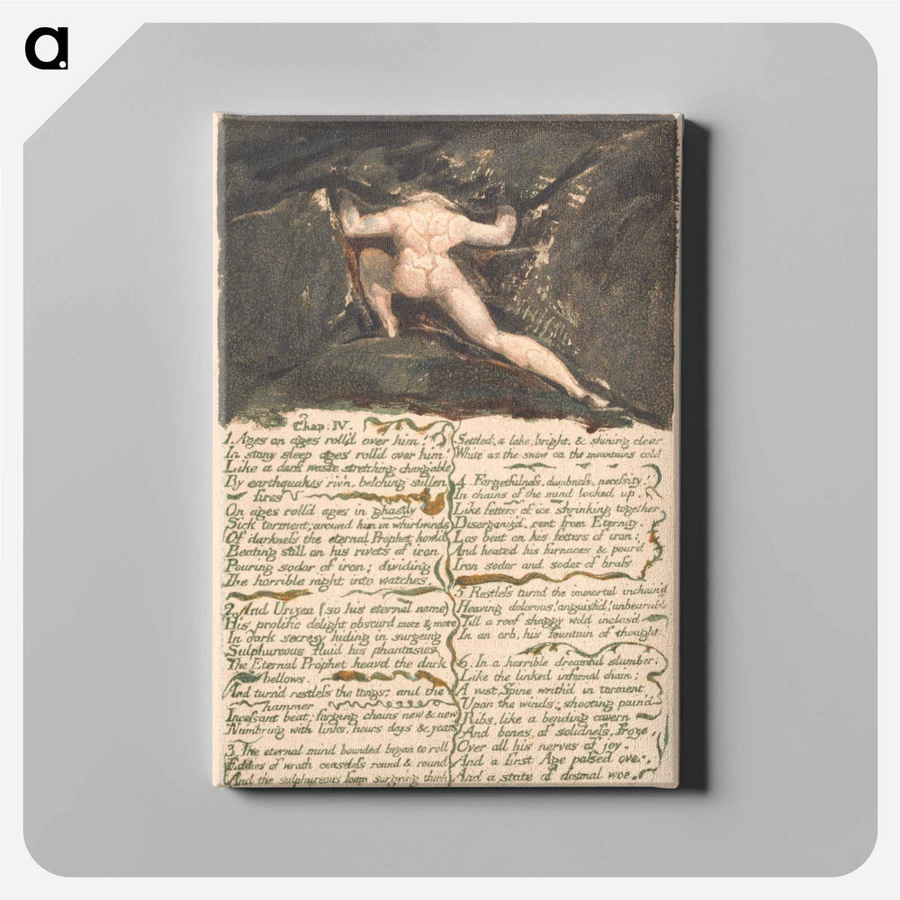 The First Book of Urizen, Plate 9 - ウィリアム ブレイク Canvas.