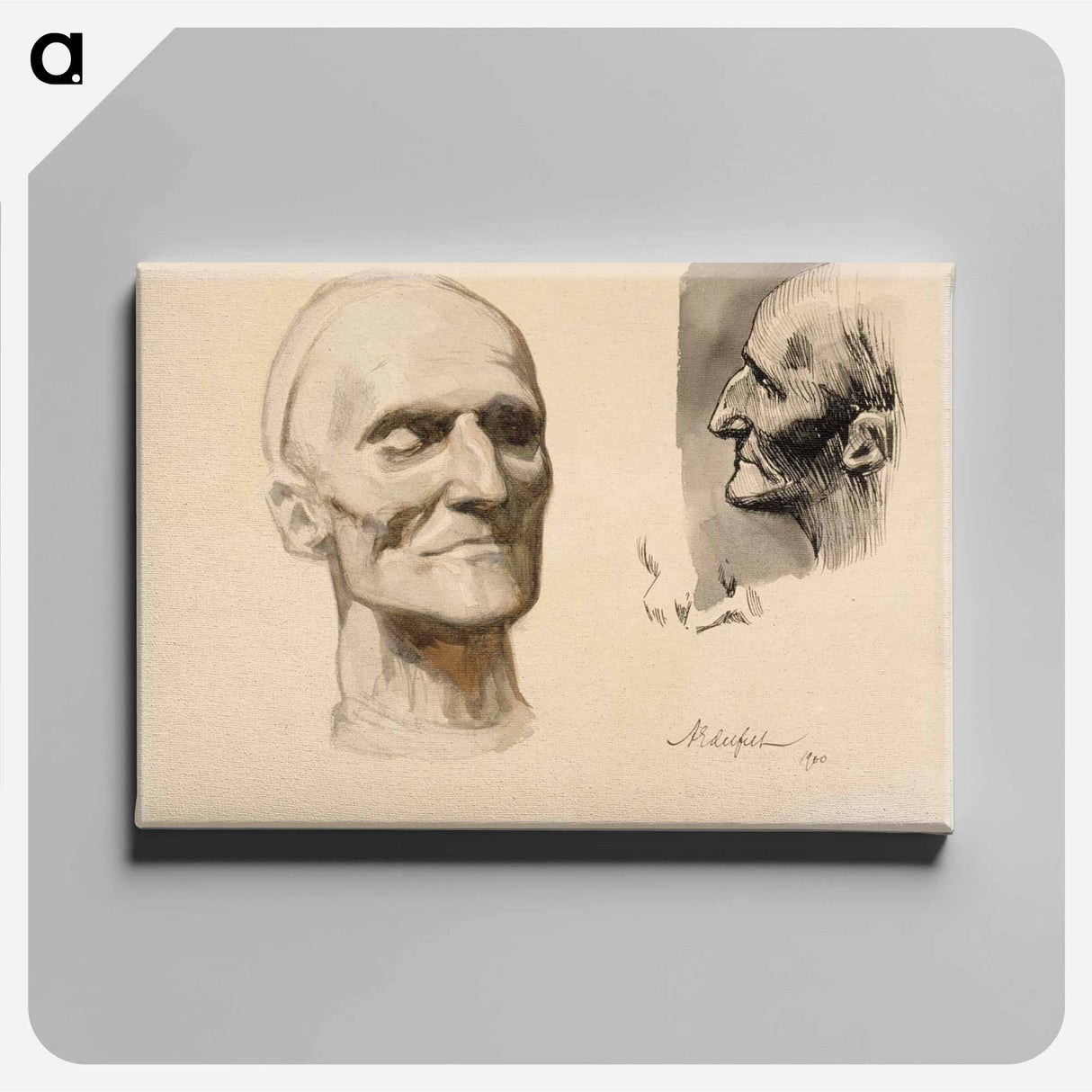 Kaksi tutkielmaa kuolinnaamiosta - アルバート エーデルフェルト Canvas.