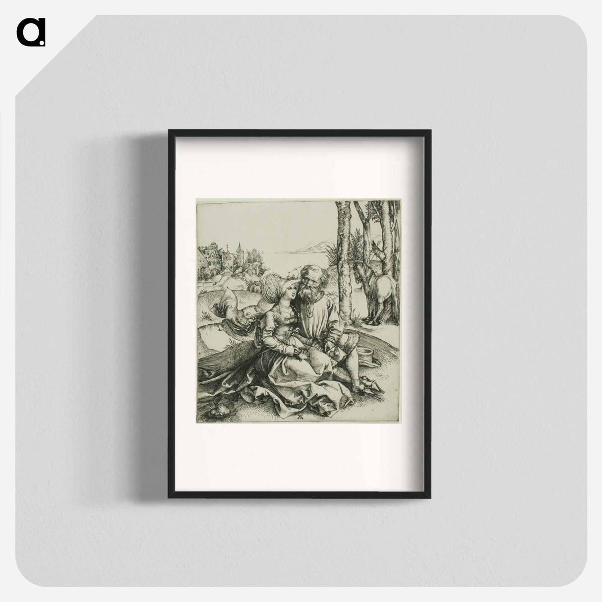 The Ill-Assorted Couple - アルブレヒト デューラー Poster.