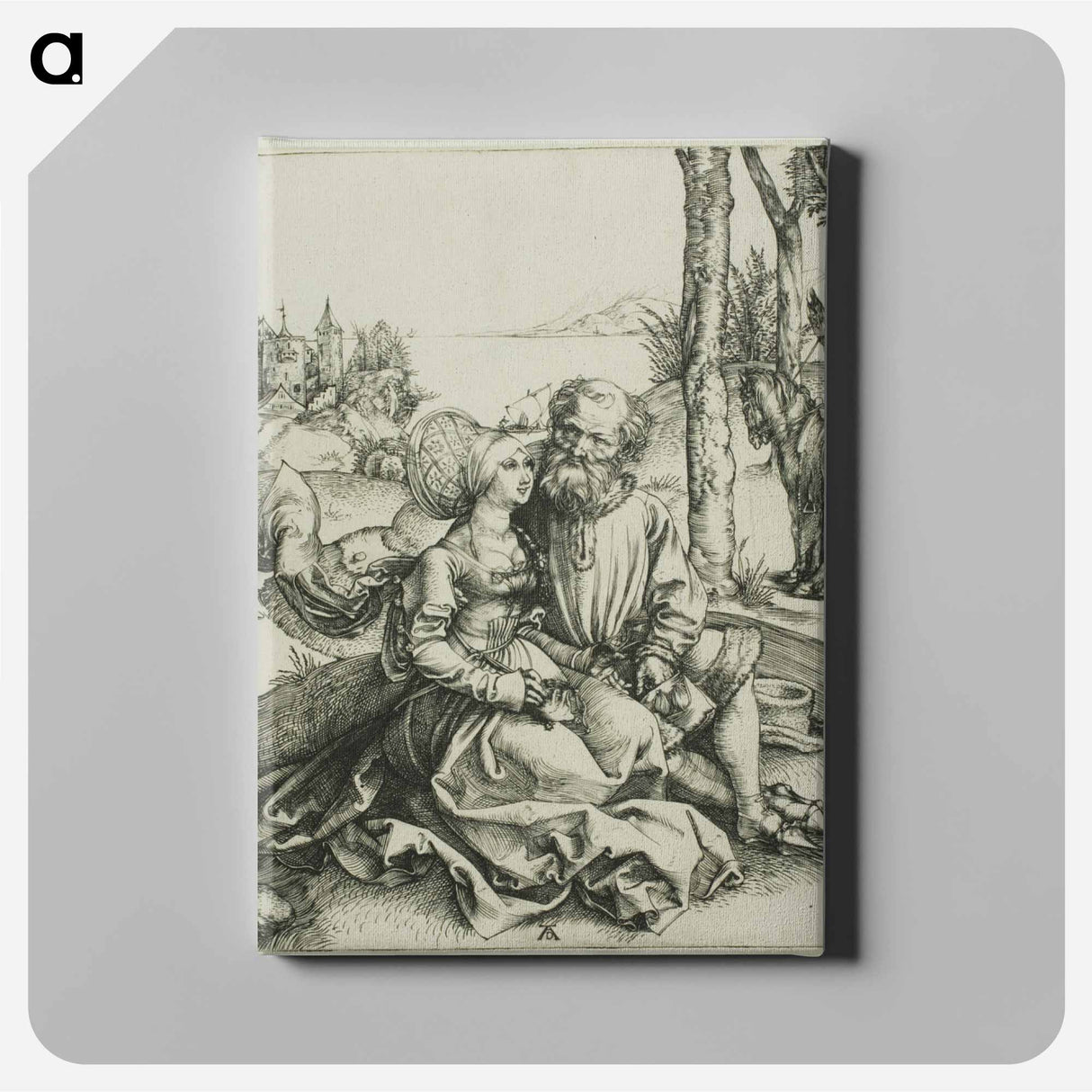 The Ill-Assorted Couple - アルブレヒト デューラー Canvas.