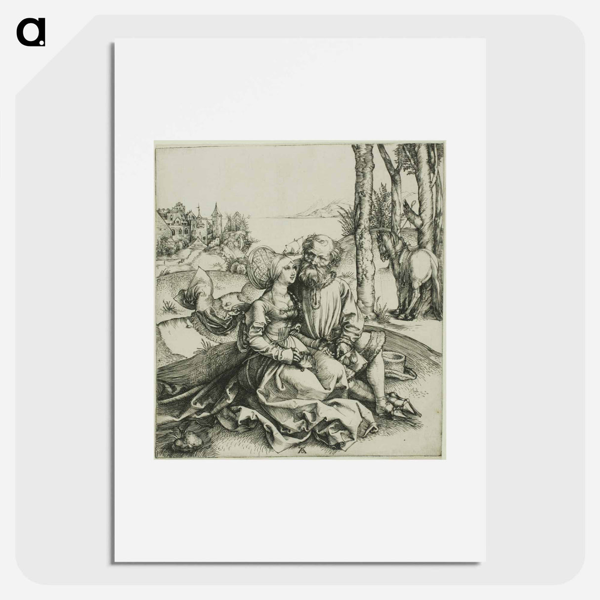 The Ill-Assorted Couple - アルブレヒト デューラー Poster.