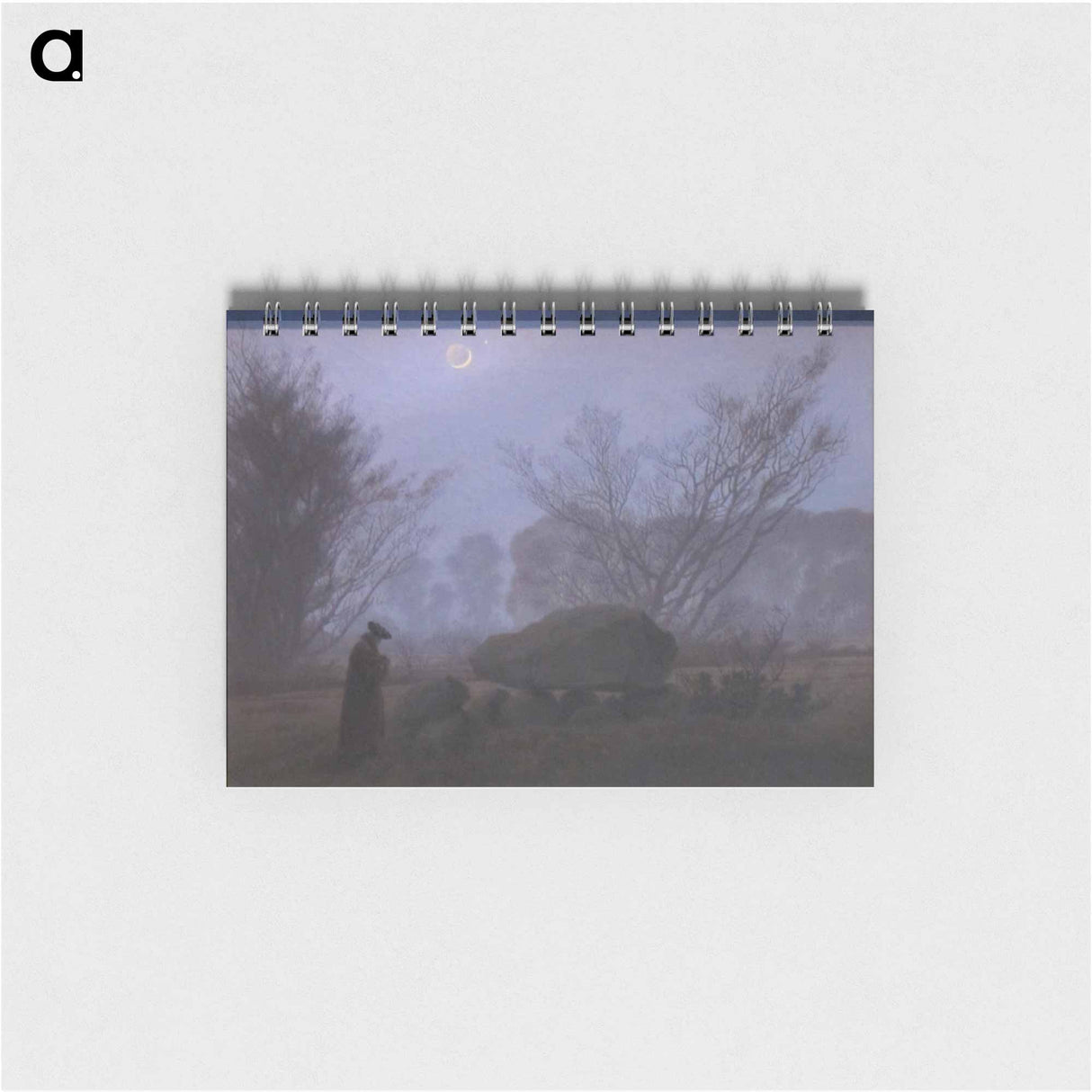 アートメモ帳-A Walk at Dusk (with Tumulus) - カスパー ダーヴィト フリードリヒ Memo.